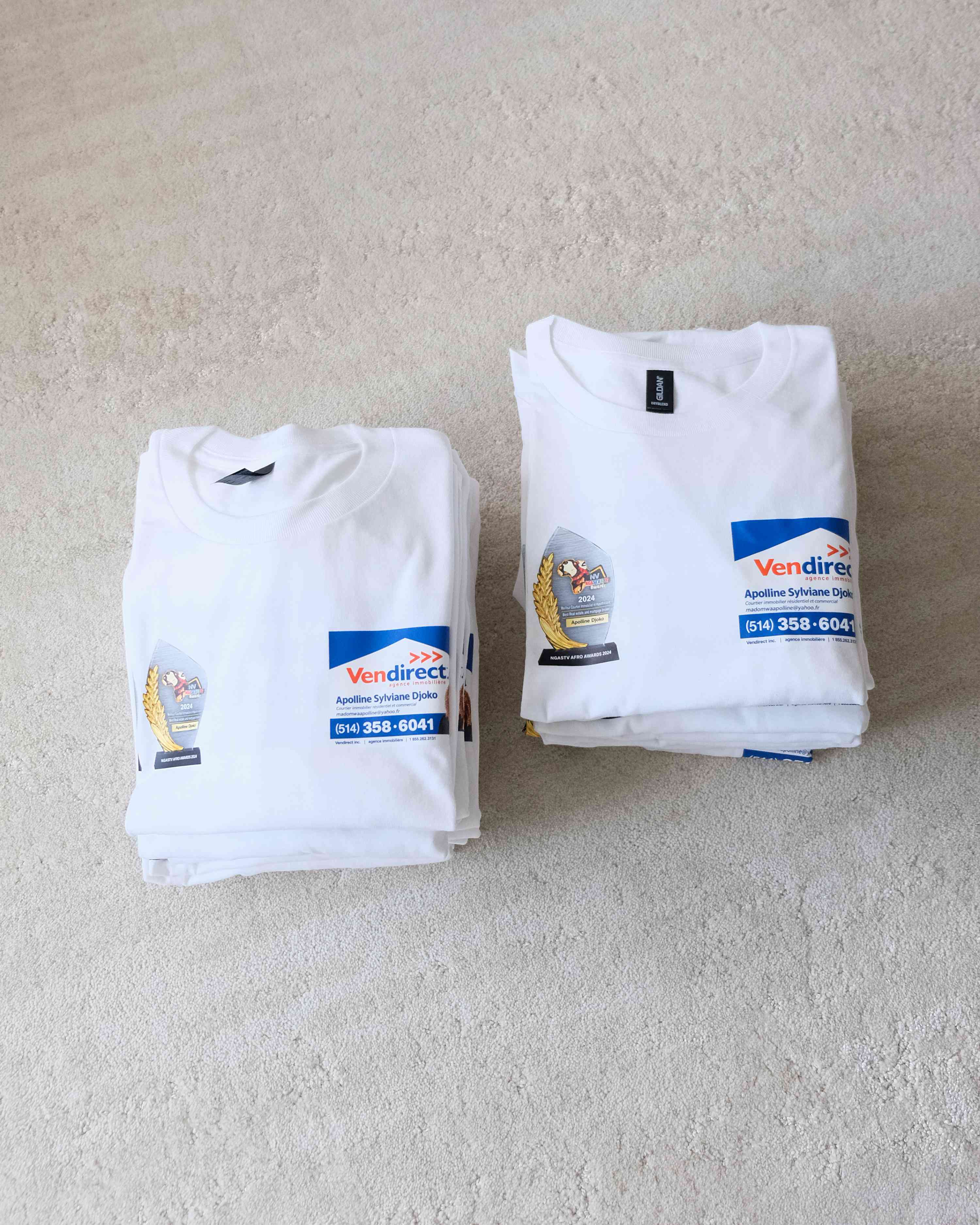 T-shirts personnalisés pour une agente immobilière — Impression, détail 4