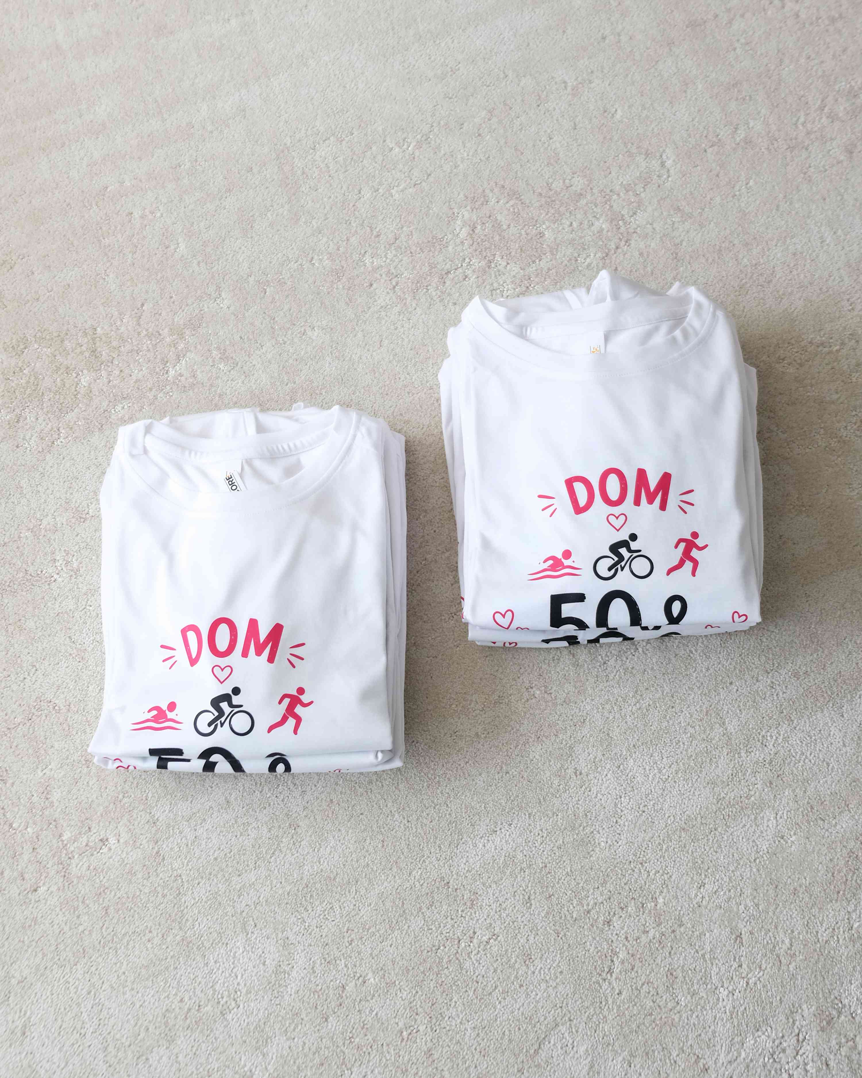 T-shirts personnalisés pour un événement de triathlon — Impression, détail 4