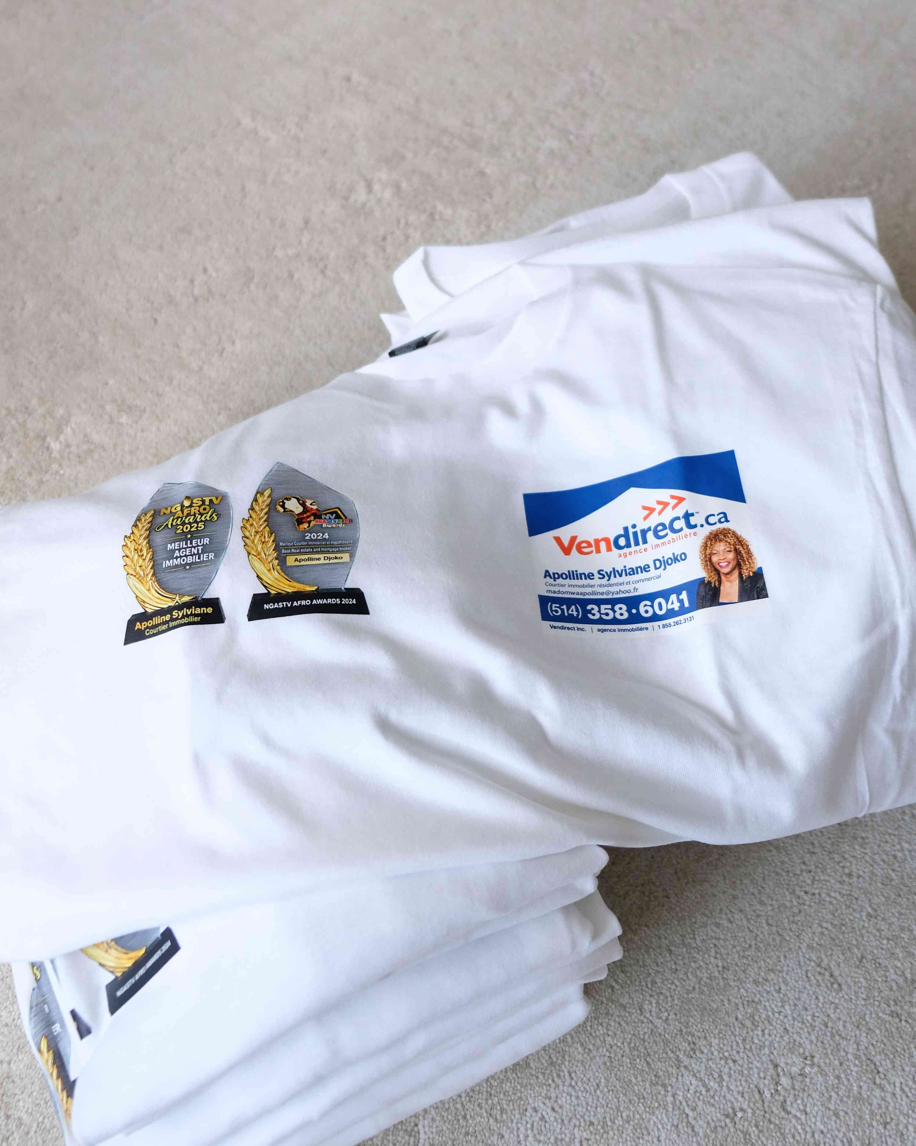 T-shirts personnalisés pour une agente immobilière — Impression, détail 3