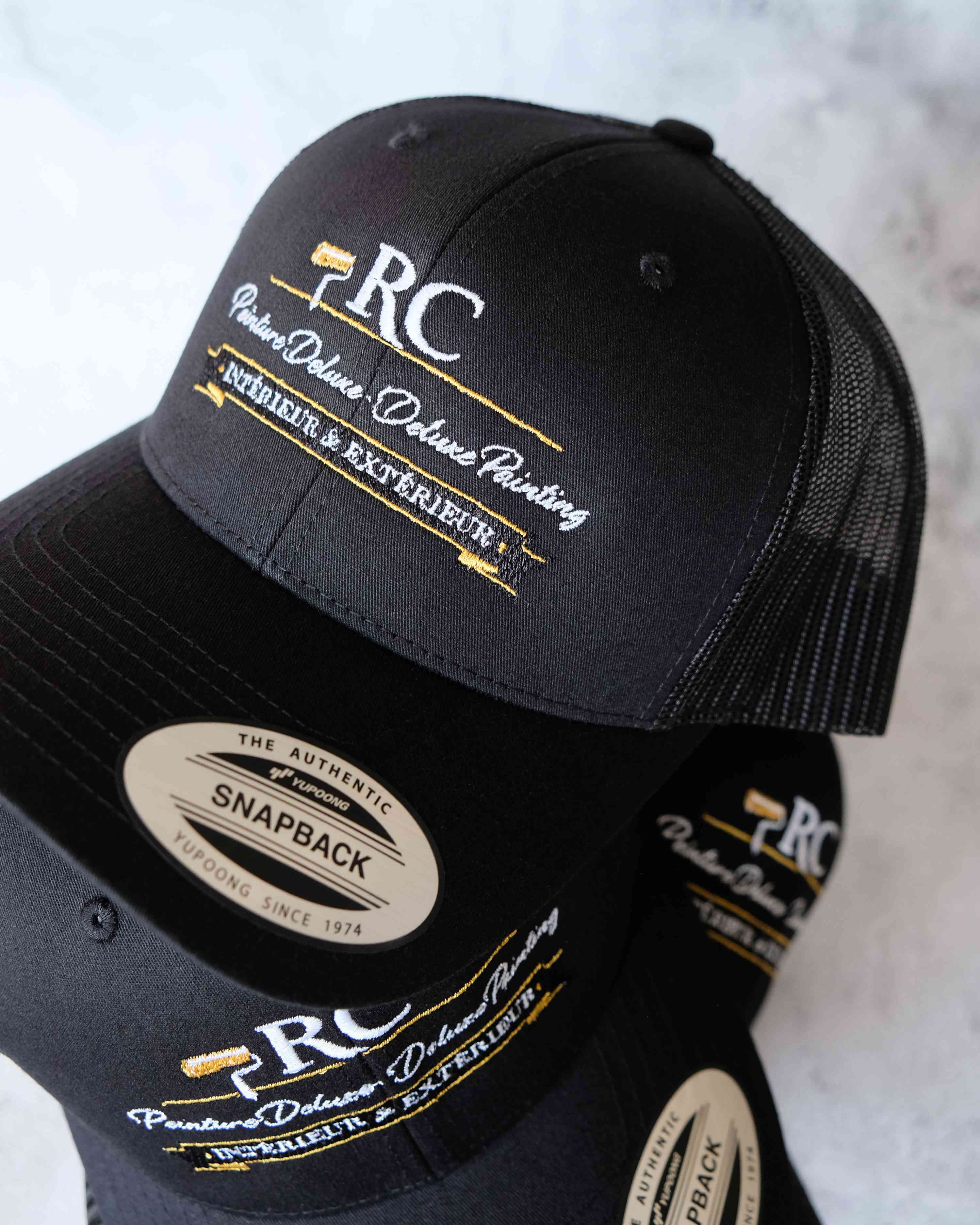RC Painting – Casquettes — Broderie, détail 6